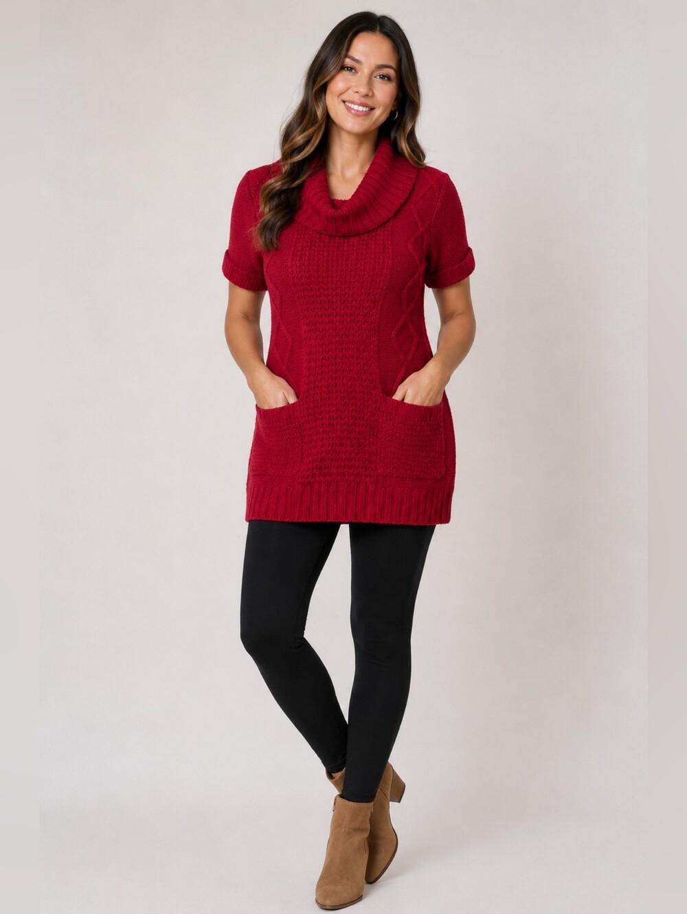 Dressbarn Cable Knit Long Sweater